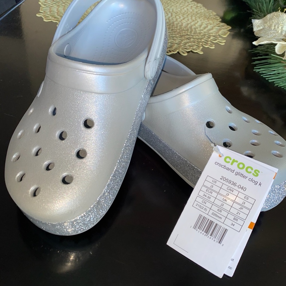 Crocs Crocband Glitter Clog Kids Size 3